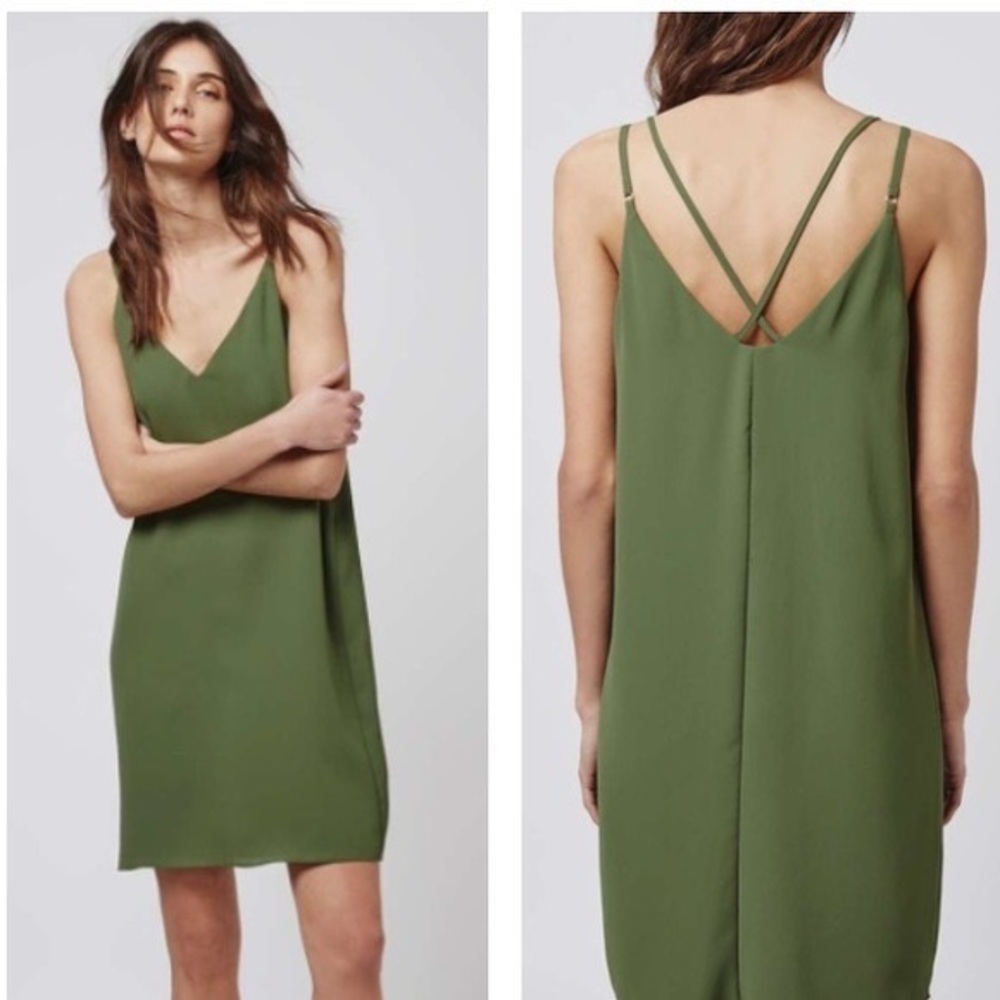 TOPSHOP Evergreen Slipdress